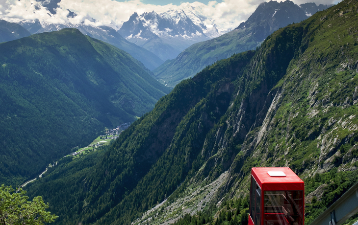 Standseilbahn am Lac d'Emosson im Schweizer Kanton Wallis