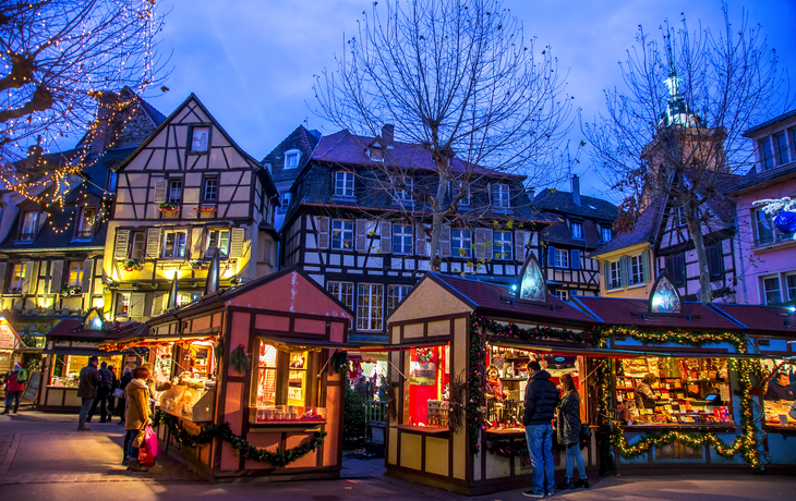 Colmar, Weihnachtsmarkt auf dem Place des Dominicains