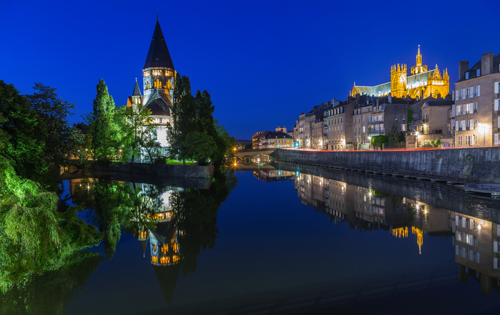 Metz, Temple Neuf de nuit