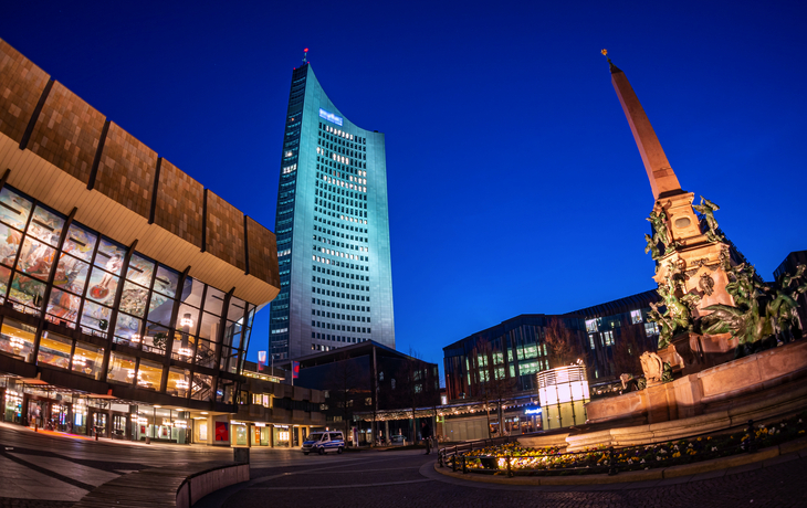 Leipzig, Augustusplatz und Opernhaus