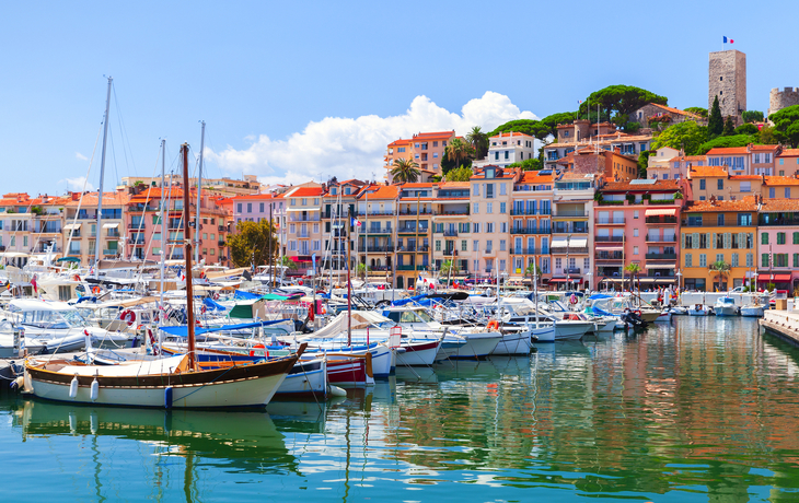 Cannes, Blick auf den Yachthafen